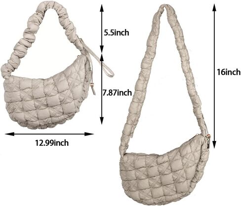 Puffer Bag Quilted Padded Tote Bags for Women Puffy Hobo Purse Lightweight Down Cotton Crossbody Shoulder Bag in Kuwait