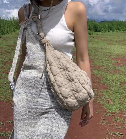 Puffer Bag Quilted Padded Tote Bags for Women Puffy Hobo Purse Lightweight Down Cotton Crossbody Shoulder Bag in Kuwait