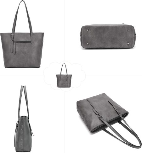 Handbag for Women Tote Bag PU Leather Large Shoulder Bag Top Handle Satchel Purses 2Pcs Set in Kuwait