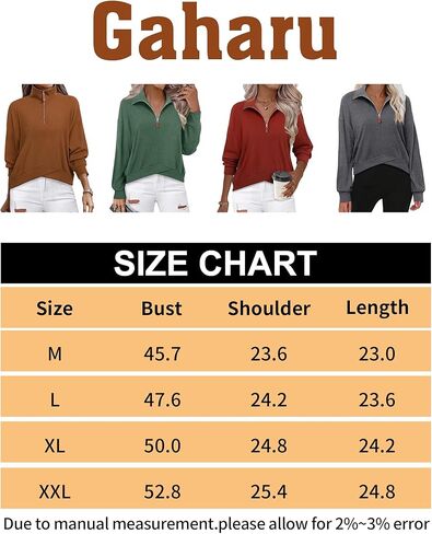 سترة نسائية من Gaharu بنصف سحاب كاجوال وأكمام طويلة وربع سحاب علوي وياقة واقفة ملابس خريفية in Kuwait