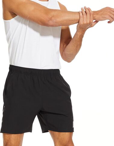 ARCTHLEX Shorts for Men Drawstring Running Shorts Quick Dry Jersey Gym Athletic Jogging Lightweight Sport Shorts Black S-3XL in Saudi Arabia