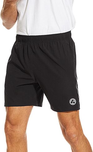 ARCTHLEX Shorts for Men Drawstring Running Shorts Quick Dry Jersey Gym Athletic Jogging Lightweight Sport Shorts Black S-3XL in Saudi Arabia
