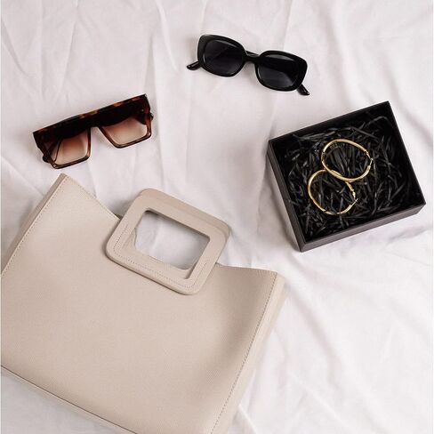 TIJN Square Handle Tote Bag for Women Fashion Purses Handbags Vegan Leather Crossbody Shoulder Bags for Women(Flann) in Kuwait