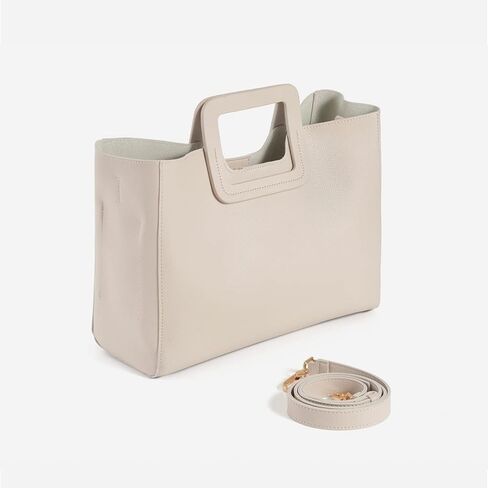 TIJN Square Handle Tote Bag for Women Fashion Purses Handbags Vegan Leather Crossbody Shoulder Bags for Women(Flann) in Kuwait