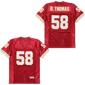 قمصان كرة القدم للرجال من ussportjersey #58 Derrick Thomas Retro 90's Party Football مخيطة in Kuwait