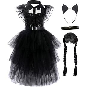 فستان توتو دريمز أسود للفتيات، أزياء الهالوين القوطية، ملابس الأميرة in Kuwait