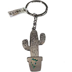 Arizona Keychain (Silver) - Southwest Gift Idea - Arizona Souvenir - Metal Keychain - Native American Design