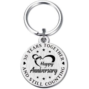 Levole Anniversary Keychain Gifts for Him Her, Happy Wedding Anniversary Decorations Gifts for Husband Wife