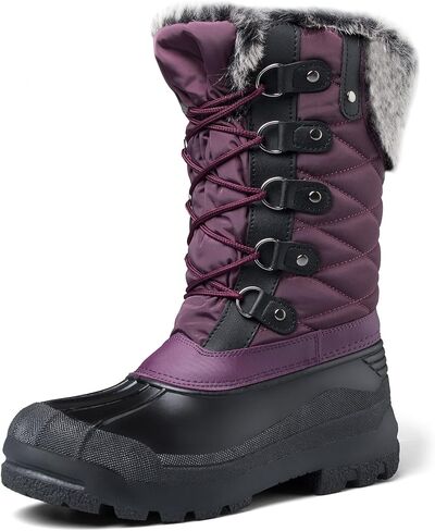 mysoft Women's Snow Boots Warm Insulated Faux Fur Lined Waterproof Mid-Calf Winter Boots in Saudi Arabia