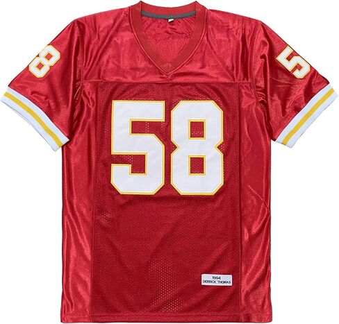 قمصان كرة القدم للرجال من ussportjersey #58 Derrick Thomas Retro 90's Party Football مخيطة in Kuwait