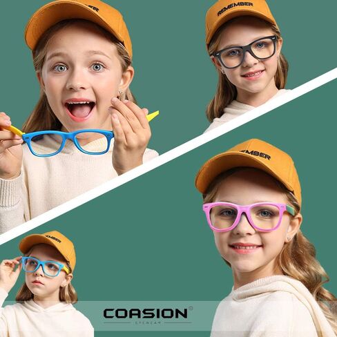 نظارات COASION Kids الشفافة للفتيات الصغيرات والأولاد، نظارات Geek Fake Nerd للزي (العمر 3-12) in Kuwait