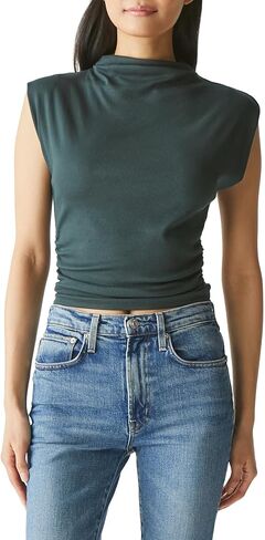 بلوزة Amara للسيدات من Michael Stars برقبة وهمية وأكتاف مضلعة in Kuwait