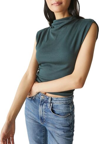 بلوزة Amara للسيدات من Michael Stars برقبة وهمية وأكتاف مضلعة in Kuwait