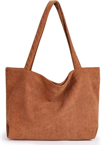 حقيبة يد نسائية من Sightor Corduroy حقيبة كتف ذات سعة كبيرة وحقيبة تسوق كاجوال in Kuwait