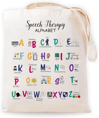 شنطة يد كبيرة توت لعلاج النطق من صن اف واي سي ان، هدايا اخصائي امراض النطق واللغة، هدية معالج النطق للنساء، هدايا شكر لمعالج النطق، شنطة يد كبيرة توت (شنطة يد كبيرة توت اس ال بي) 13ST04، بيج in Kuwait