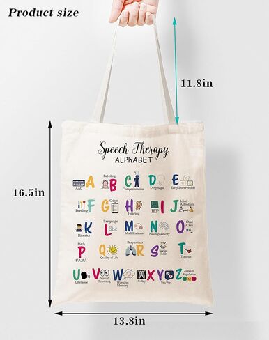 شنطة يد كبيرة توت لعلاج النطق من صن اف واي سي ان، هدايا اخصائي امراض النطق واللغة، هدية معالج النطق للنساء، هدايا شكر لمعالج النطق، شنطة يد كبيرة توت (شنطة يد كبيرة توت اس ال بي) 13ST04، بيج in Kuwait
