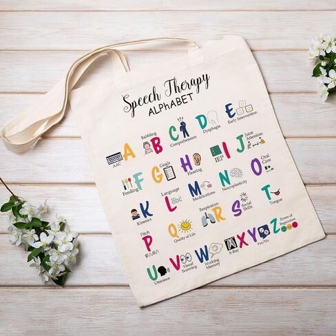 شنطة يد كبيرة توت لعلاج النطق من صن اف واي سي ان، هدايا اخصائي امراض النطق واللغة، هدية معالج النطق للنساء، هدايا شكر لمعالج النطق، شنطة يد كبيرة توت (شنطة يد كبيرة توت اس ال بي) 13ST04، بيج in Kuwait