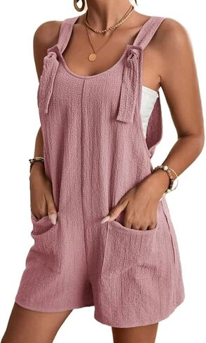 IDEALSANXUN Women Casual Cute Overalls Shorts Summer Loose Fit Short Rompers Jumpsuits 2023 in Saudi Arabia
