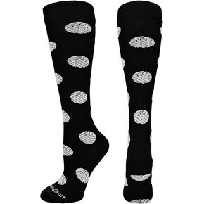 MadSportsStuff Volleyball Socks with Volleyball Print Over the Calf