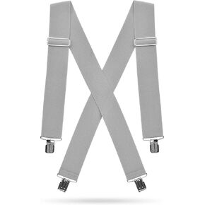 Hold’Em X-Back Men’s Suspenders, Adjustable and Stretchable Suspenders for Men, Durable Straight Clip-On Suspenders