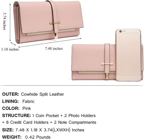 CLUCI Women Wallet Leather Trifold Large in Kuwait