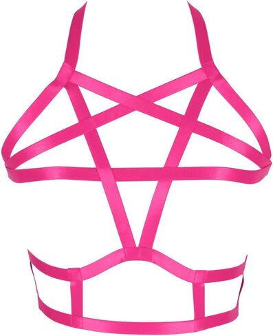 Pentagram Body Harness for Women Bra Lingerie cage Top Punk Plus Size Chest Strap Belts Halloween Festival Rave in Kuwait