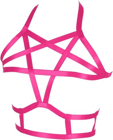 Pentagram Body Harness for Women Bra Lingerie cage Top Punk Plus Size Chest Strap Belts Halloween Festival Rave in Kuwait