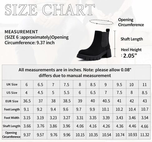 Women's Chunky Platform Chelsea Ankle Boots, Slip On Design | Comfortable dressy booties,memory foam insole and elastic side panels,polished styling for work and weekends in Saudi Arabia