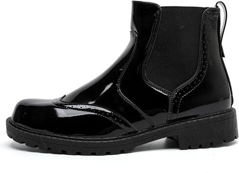 MEMON Women's Chelsea Boots Slip-on Fashion Low Heeled Booties for Women Casual Comfortable Black Ankle Booties Shoes in Kuwait