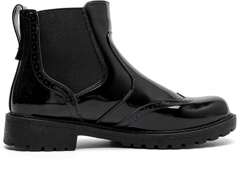 MEMON Women's Chelsea Boots Slip-on Fashion Low Heeled Booties for Women Casual Comfortable Black Ankle Booties Shoes in Kuwait