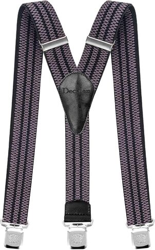 Mens Suspenders Very Strong Clips Heavy Duty Braces One Size Fits All Wide Y Shape in Kuwait