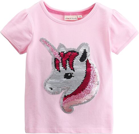 HH Family Flip Sequin Unicorn Shirt Tee for Girls 3-12 Years in Kuwait