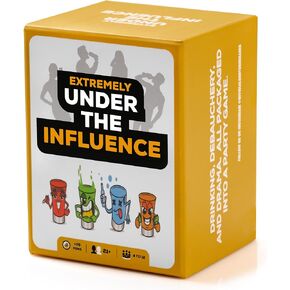 Under the Influence Fun Drinking Game For Your Next Pregame, Kickback, or Game Night - 200 Cards Packed with Fun Challenges, Dares, and Risky Questions - Perfect for College, Bachelorette and Parties