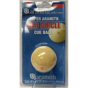 Aramith 2-1/4" Regulation Size Billiard/Pool Ball: Red Circle Champion Cue Ball