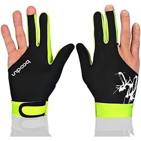 Man Woman Elastic 3 Fingers Show Gloves for Billiard Shooters Carom Pool Snooker Cue Sport - Wear on The Right or Left Hand 1PCS