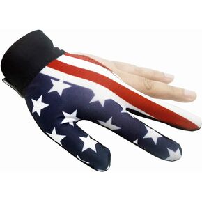 3 Finger Billiards Gloves Pool Cue Gloves Elastic Show Shooters Carom Pool Snooker Playerss Gloves Durable Breathable Anti-Skid Game Gloves with Adjustable Wrist Strap for Women Men Left Hand