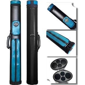 BY SPORTS 2x2 Hard cue case Oval Pool Cue Billiard Stick Carrying Case