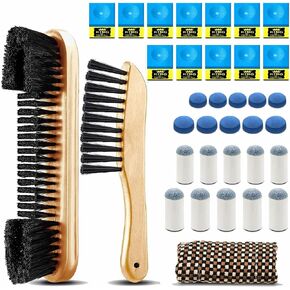 مجموعة فرش طاولة البلياردو مكونة من 7 قطع تتضمن فرشتين لطاولة البلياردو وقطعة قماش لعمود عصا البلياردو و12 قطعة ومكعبات طباشير و20 قطعة من ملحقات طاولة البلياردو in Kuwait