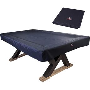 7/8/9FT Heavy Duty 600D Polyester Canvas Billiard Pool Table Cover(7 Colors Available) (Black, 7-Foot)