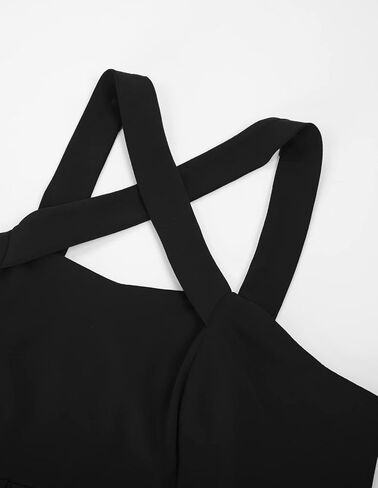 بلوزة نسائية من Belle Poque متقاطعة متقاطعة بدون أكمام بيبلوم كامي تانك القمم بلوزة عتيقة من الخمسينيات in Saudi Arabia