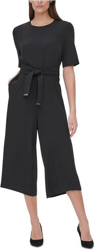 Tommy Hilfiger Womens Twill Cropped Jumpsuit in Saudi Arabia