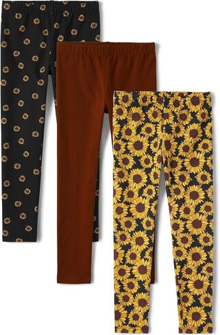 The Children's Place Girls' Printed Leggings 3-Pack in Kuwait