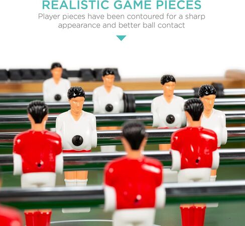 بيست تشويس برودكتس طاولة كرة قدم مقاس 56 انش، طاولة اركيد لكرة القدم للمنزل، غرفة الالعاب، اركيد مع كرتين، 2 حامل اكواب - قوس خفيف in Kuwait