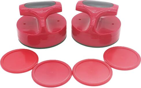 INSCOOL Air Hockey Pushers and Air Hockey Pucks Air Hockey Paddles, Goal Handles Paddles Replacement Accessories for Game Tables(4Pushers, 8Pucks) in Kuwait