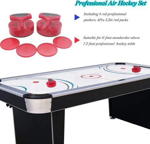 INSCOOL Air Hockey Pushers and Air Hockey Pucks Air Hockey Paddles, Goal Handles Paddles Replacement Accessories for Game Tables(4Pushers, 8Pucks) in Kuwait
