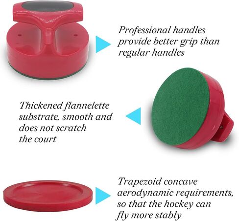 INSCOOL Air Hockey Pushers and Air Hockey Pucks Air Hockey Paddles, Goal Handles Paddles Replacement Accessories for Game Tables(4Pushers, 8Pucks) in Kuwait
