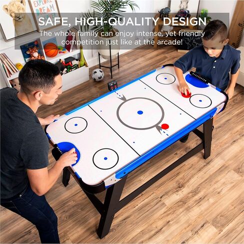 Best Choice Products 58in Mid-Size Arcade Style Air Hockey Table for Game Room, Home, Office w/ 2 Pucks, 2 Pushers, Digital LED Score Board, Powerful 12V Motor, Carrying Bag in Saudi Arabia