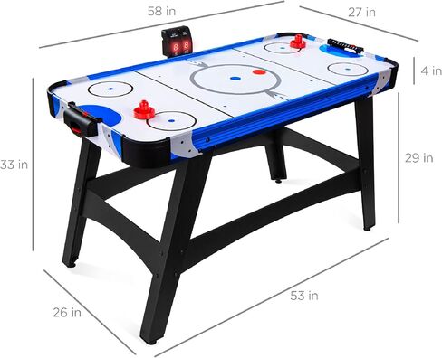 Best Choice Products 58in Mid-Size Arcade Style Air Hockey Table for Game Room, Home, Office w/ 2 Pucks, 2 Pushers, Digital LED Score Board, Powerful 12V Motor, Carrying Bag in Saudi Arabia