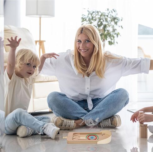 لعبة الكرة والدبابيس الخشبية الصغيرة من MENES على سطح الطاولة آلة الكرة والدبابيس الصغيرة للرماية فئة المكتب لتخفيف الضغط لعبة صغيرة مناسبة للترفيه العائلي والترفيه لعبة صغيرة in Kuwait