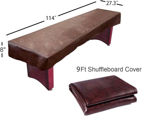 YDDS Waterproof Shuffleboard Table Cover for Shuffleboard Table 9ft or 12ft Heavy Duty Leatherette Furniture Cover in Kuwait